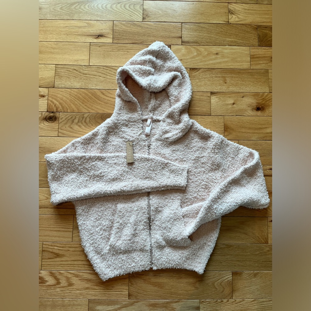 Pink SKIMS zip hoodie